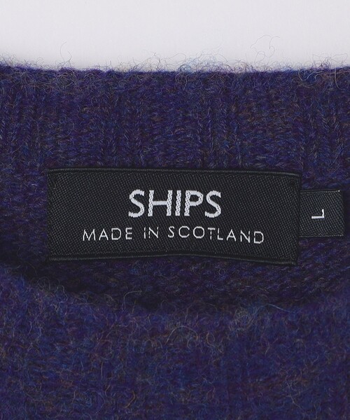 Harley of Scotland（ハーレーオブスコットランド）の「【SHIPS別注】HARLEY OF SCOTLAND: ウール シャギー クルーネック ニット（ニット/セーター・メンズ・バイオレット/レッド/ケリーグリーン/ダークグレー/ブルー系/イエロー・MEDIUM/LARGE/X-LARGE）」の22枚目の写真