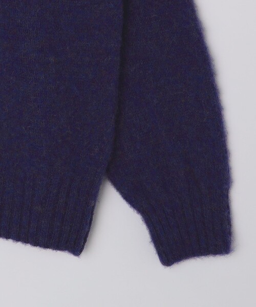 SHIPS別注】HARLEY OF SCOTLAND: ウール シャギー クルーネック ニット