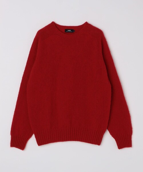 SHIPS別注】HARLEY OF SCOTLAND: ウール シャギー クルーネック ニット