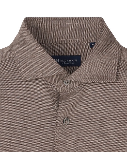 TOKYO SHIRTS（トウキョウシャツ）の「ビズポロ ホリゾンタルワイド コットン 半袖ポロシャツ（ポロシャツ・メンズ・ブラウン・L/XL/LL/M/S）」の3枚目の写真