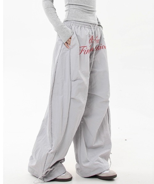 Ressaca（レサーカ）の「刺繍レタリングロゴワイドパンツ（その他パンツ・レディース・ネイビー/グレー・M）」の5枚目の写真