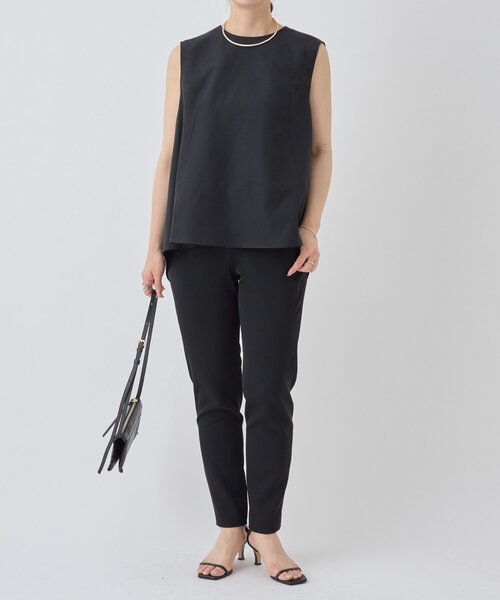 LIVETART（リヴェタート）の「前後リボンノースリブラウス（シャツ/ブラウス・レディース・ブラック・FREE）」の5枚目の写真