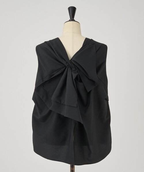 【最終価格】美品　BEARDSLEY ドットリップルノースリブラウス BEARDSLEY｜前後リボンノースリブラウス | Rakuten Fashion(楽天