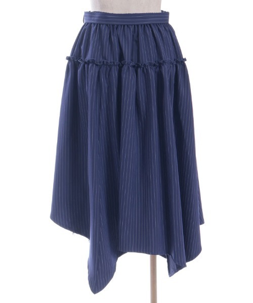 axes femme POETIQUE（アクシーズファムポエティック）の「ベルト付イレヘムロングスカート（スカート・レディース・ブラック/その他1/ネイビー・MEDIUM）」の11枚目の写真