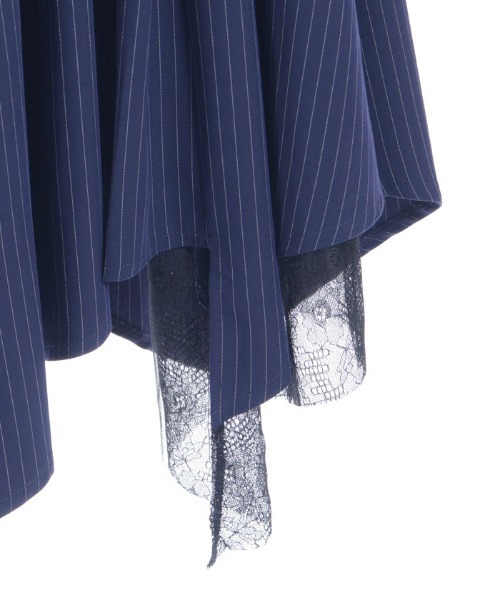 axes femme POETIQUE（アクシーズファムポエティック）の「ベルト付イレヘムロングスカート（スカート・レディース・ブラック/その他1/ネイビー・MEDIUM）」の13枚目の写真