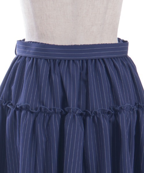 axes femme POETIQUE（アクシーズファムポエティック）の「ベルト付イレヘムロングスカート（スカート・レディース・ブラック/その他1/ネイビー・MEDIUM）」の15枚目の写真