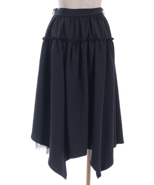 axes femme POETIQUE（アクシーズファムポエティック）の「ベルト付イレヘムロングスカート（スカート・レディース・ブラック/その他1/ネイビー・MEDIUM）」の19枚目の写真