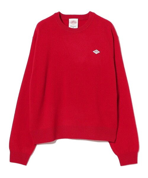 DANTON（ダントン）の「DANTON / WOMEN'S LAMBSWOOL CREW NECK KNIT PULLOVER（ニット/セーター・レディース・レッド/オフホワイト/ピンク/サックスブルー/カーキ・36）」の5枚目の写真