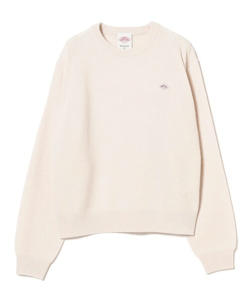 DANTON（ダントン）の「DANTON / WOMEN'S LAMBSWOOL CREW NECK KNIT PULLOVER（ニット/セーター・レディース・レッド/オフホワイト/ピンク/サックスブルー/カーキ・36）」の2枚目の写真