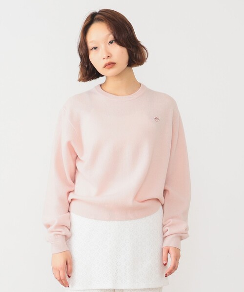 DANTON（ダントン）の「DANTON / WOMEN'S LAMBSWOOL CREW NECK KNIT PULLOVER（ニット/セーター・レディース・レッド/オフホワイト/ピンク/サックスブルー/カーキ・36）」の4枚目の写真