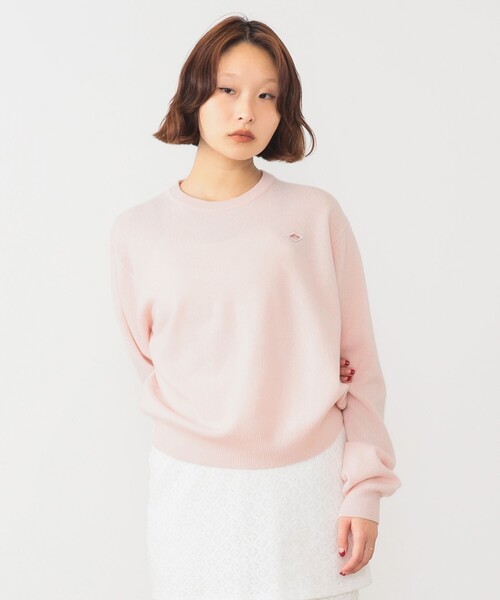 DANTON（ダントン）の「DANTON / WOMEN'S LAMBSWOOL CREW NECK KNIT PULLOVER（ニット/セーター・レディース・レッド/オフホワイト/ピンク/サックスブルー/カーキ・36）」の9枚目の写真