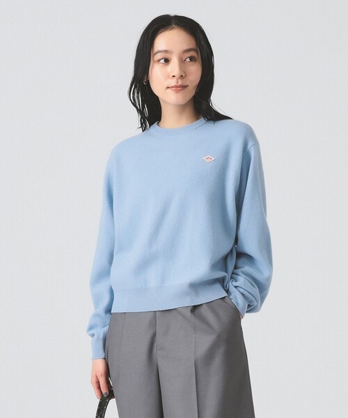 DANTON（ダントン）の「DANTON / WOMEN'S LAMBSWOOL CREW NECK KNIT PULLOVER（ニット/セーター・レディース・レッド/オフホワイト/ピンク/サックスブルー/カーキ・36）」の14枚目の写真