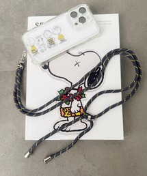 PEANUTS(ピーナッツ)の6D26 【PEANUTS】スヌーピー スマホストラップ ネックストラップ スマホショルダー(スマホグッズ)