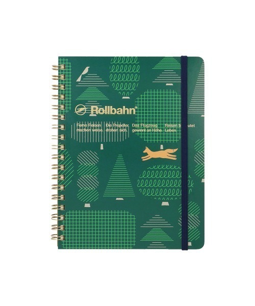 Rollbahn(ロルバーン)の「ロルバーン ポケット付メモ クッブル L(手帳/メモ帳・レディース・クリーム/ダークグリーン・FREE)」の2枚目の写真