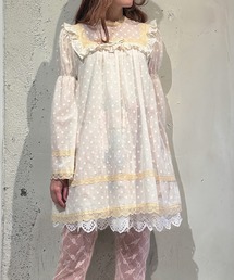 VTG! MILK ミルク　ティーパーティ柄ワンピース MILK｜ミルクのワンピース/ドレス（ドット柄）通販 - ZOZOTOWN
