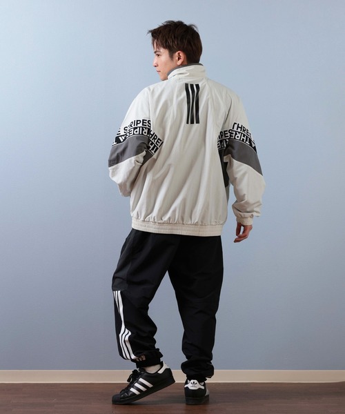 アディダスナイロンセットアップ スポーツウェア ジム トレーニング アディダスのジャージ上下セット！冬でも着られるレディースの