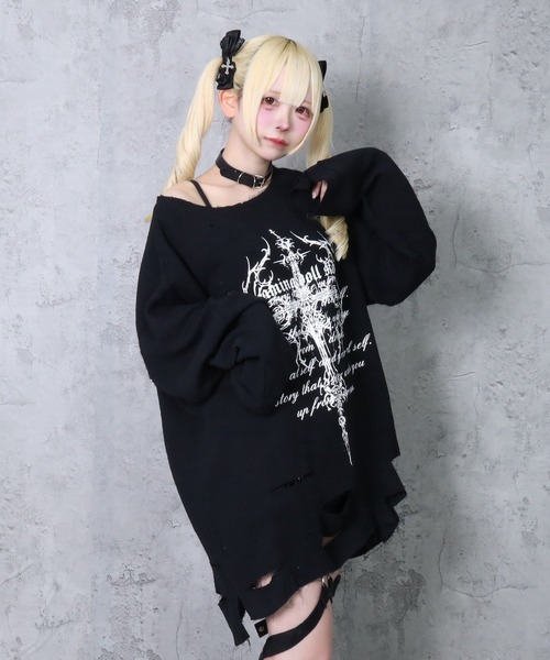 アミリージュ ダメージガーゼトップス ダメージガーゼトップス– A AM STUDIO