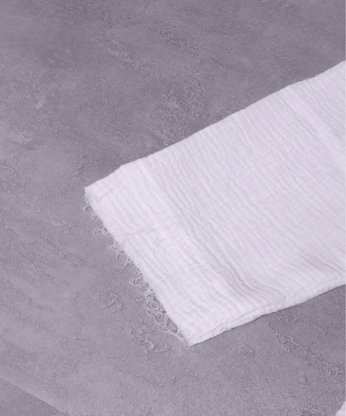 クロスロゴプリントダメージガーゼトップス（Tシャツ/カットソー