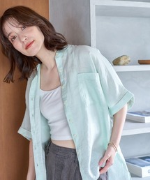 ARTS&SCIENCE リネン　カーキ　シャツ　ブラウス ARTS&SCIENCE リネン カーキ シャツ ブラウス - メルカリ