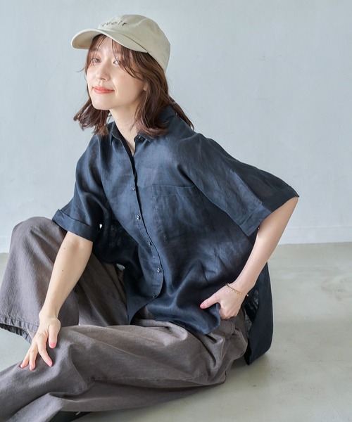 todayful ハーフスリーブリネンシャツ TODAYFUL（トゥデイフル）の「ハーフスリーブリネンシャツ（シャツ