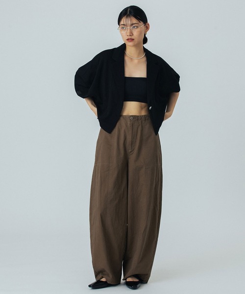 ROSE BUD（ローズバッド）の「CROPPED JACKET（ブルゾン・レディース・ブラック/ホワイト・ONE SIZE）」の10枚目の写真