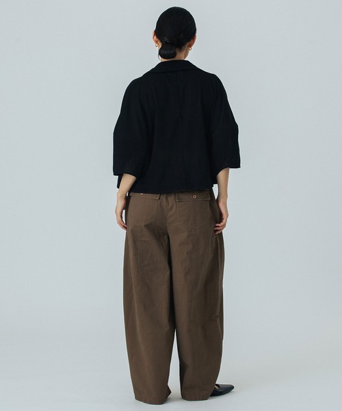 ROSE BUD（ローズバッド）の「CROPPED JACKET（ブルゾン・レディース・ブラック/ホワイト・ONE SIZE）」の13枚目の写真