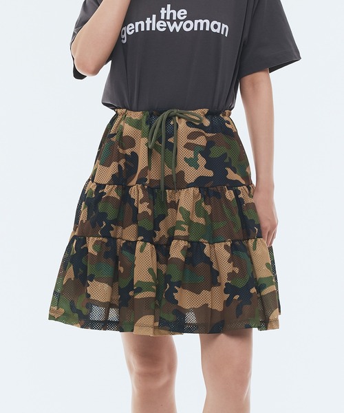 メッシュカモフラスカート　迷彩
