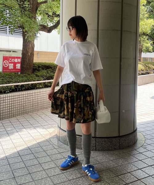 Narcissus(ナルシス)の「メッシュカモフラスカート 迷彩(スカート・レディース・カーキ・FREE)」の12枚目の写真