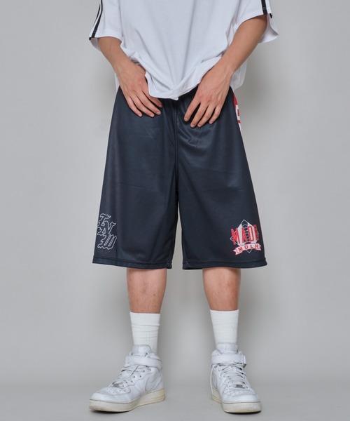 WEGO(ウィゴー)の「WEGO/メッシュライングラフィックショーツ(その他パンツ・メンズ・ブラック/ブルー・LARGE/MEDIUM)」の2枚目の写真