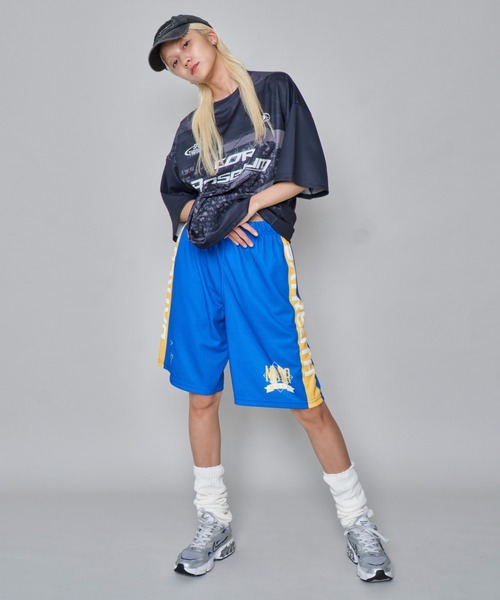 WEGO(ウィゴー)の「WEGO/メッシュライングラフィックショーツ(その他パンツ・メンズ・ブラック/ブルー・LARGE/MEDIUM)」の6枚目の写真