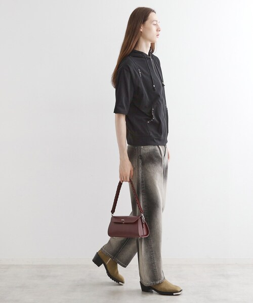 tk.TAKEO KIKUCHI（ティーケータケオキクチ）の「ランドスケープ ピローフラップバッグ（ショルダーバッグ・メンズ・ブラック/ボルドー・00）」の11枚目の写真