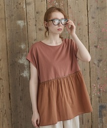 Crisp | フレンチスリーブコンビTシャツ(Tシャツ/カットソー)