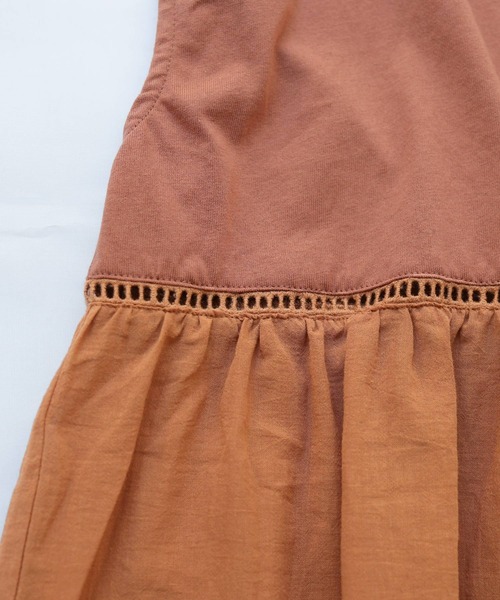 Crisp（クリスプ）の「フレンチスリーブコンビTシャツ（Tシャツ/カットソー・レディース・チャコールグレー/ブラウン・FREE）」の19枚目の写真