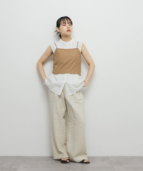 KBF（ケイビーエフ）の「ビスチェSETピンタックシャツ（シャツ