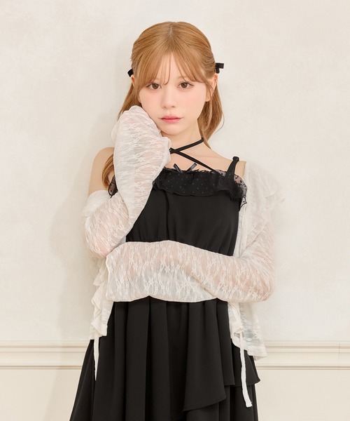 フリルレースカーディガン（カーディガン/ボレロ）｜apres jour