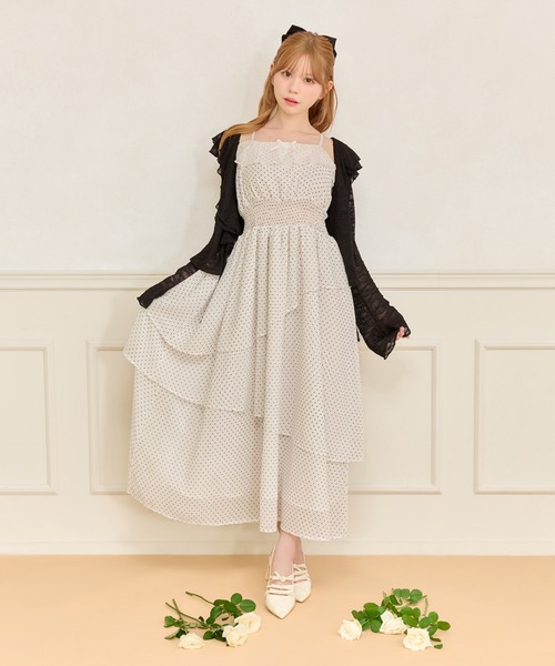apres jour(アプレジュール)の「フリルレースカーディガン(カーディガン/ボレロ・レディース・ベビーピンク/ブラック/オフホワイト・フリー/X-LARGE)」の19枚目の写真