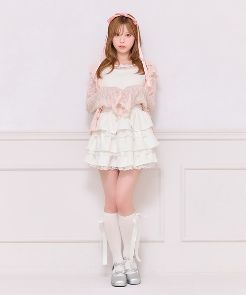 フリルレースカーディガン（カーディガン/ボレロ）｜apres jour