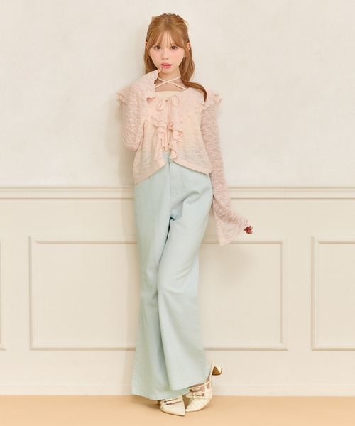 フリルレースカーディガン（カーディガン/ボレロ）｜apres jour