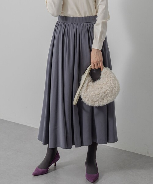 組曲　バウンディングシャーティングスカート　アイボリーサイズ2 セール】バウンディングシャーティングスカート（スカート）｜組曲