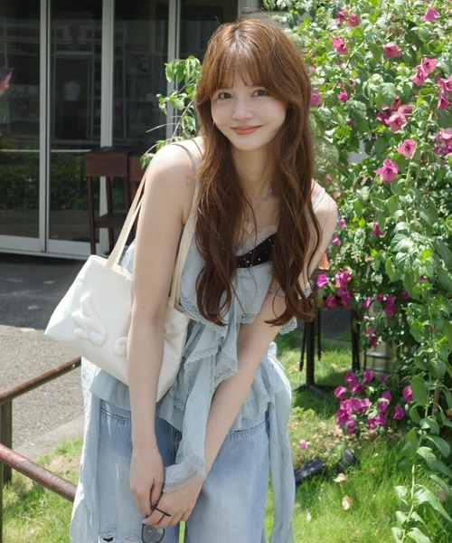 idem(イデム)の「jellyfish many frill camisole / ジェリーフィッシュフリルキャミソール(キャミソール・レディース・ブルー/ホワイト・FREE)」の13枚目の写真