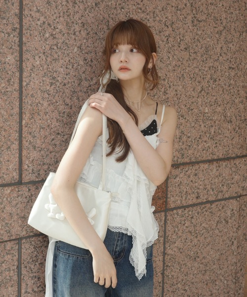 idem(イデム)の「jellyfish many frill camisole / ジェリーフィッシュフリルキャミソール(キャミソール・レディース・ブルー/ホワイト・FREE)」の15枚目の写真