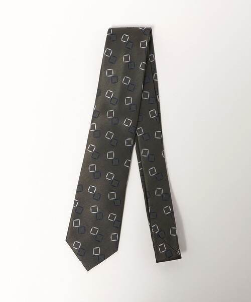 green label relaxing（グリーンレーベルリラクシング）の「GLR シルク② 8.0cm コモン2 ネクタイ（ネクタイ・メンズ・オリーブ/ダークブラウン/ネイビー・FREE）」の2枚目の写真