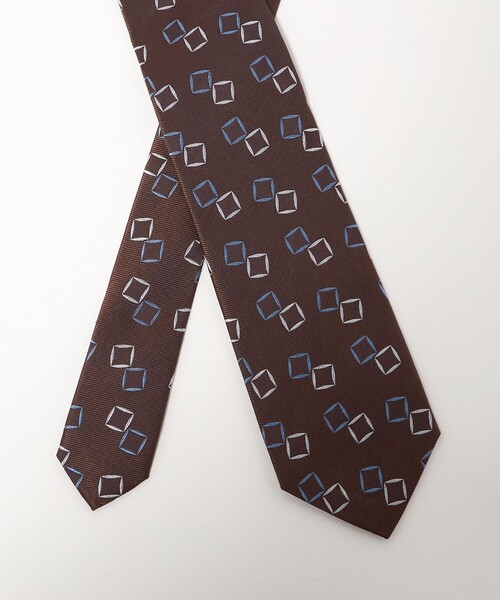 green label relaxing（グリーンレーベルリラクシング）の「GLR シルク② 8.0cm コモン2 ネクタイ（ネクタイ・メンズ・オリーブ/ダークブラウン/ネイビー・FREE）」の7枚目の写真