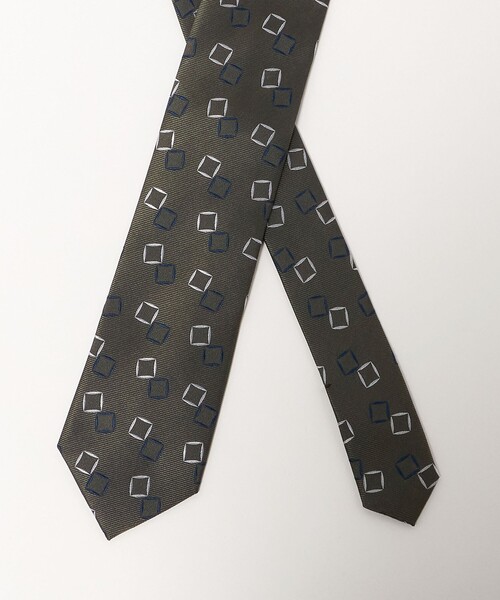 green label relaxing（グリーンレーベルリラクシング）の「GLR シルク② 8.0cm コモン2 ネクタイ（ネクタイ・メンズ・オリーブ/ダークブラウン/ネイビー・FREE）」の9枚目の写真