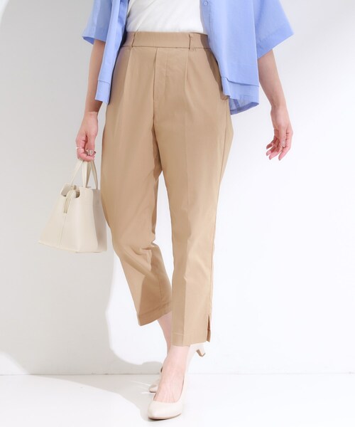 DRESKIP（ドレスキップ）の「【S-LL/ひんやり】きれいめにもカジュアルにも サブリナパンツ（その他パンツ・レディース・オフホワイト/ブラック/ベージュ・04/03/02/01）」の3枚目の写真