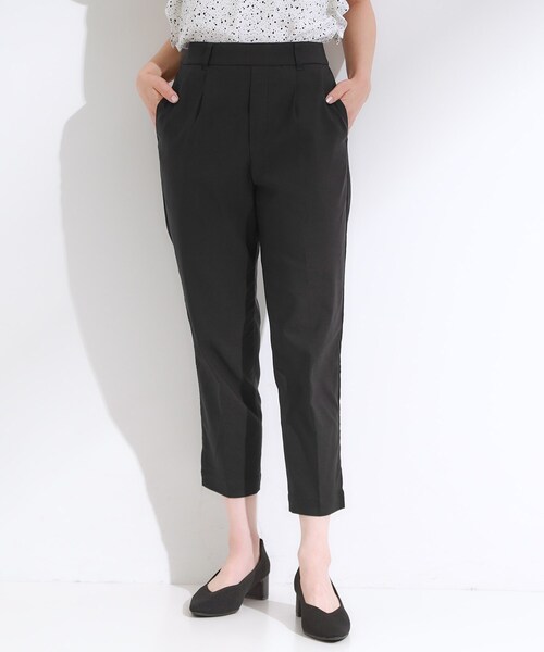 DRESKIP（ドレスキップ）の「【S-LL/ひんやり】きれいめにもカジュアルにも サブリナパンツ（その他パンツ・レディース・オフホワイト/ブラック/ベージュ・04/03/02/01）」の4枚目の写真