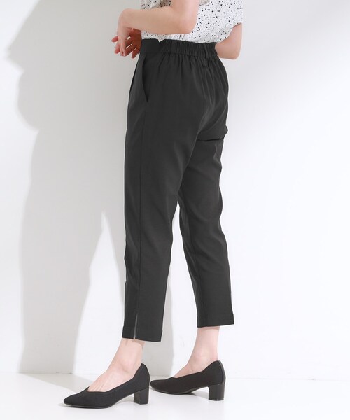 DRESKIP（ドレスキップ）の「【S-LL/ひんやり】きれいめにもカジュアルにも サブリナパンツ（その他パンツ・レディース・オフホワイト/ブラック/ベージュ・04/03/02/01）」の5枚目の写真