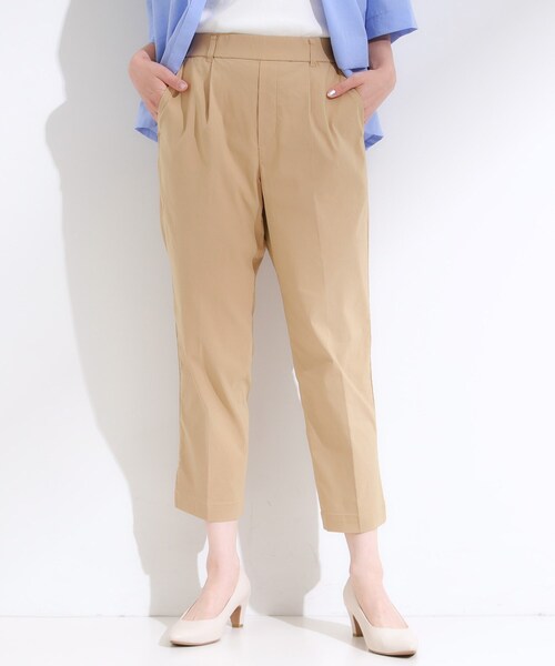 DRESKIP（ドレスキップ）の「【S-LL/ひんやり】きれいめにもカジュアルにも サブリナパンツ（その他パンツ・レディース・オフホワイト/ブラック/ベージュ・04/03/02/01）」の12枚目の写真