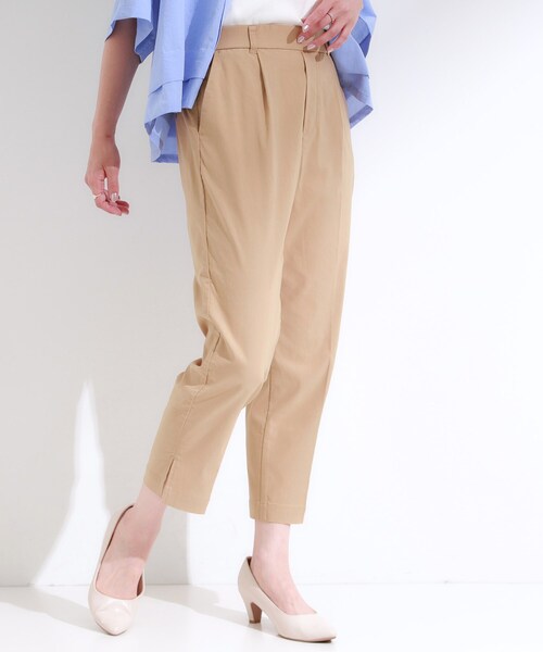 DRESKIP（ドレスキップ）の「【S-LL/ひんやり】きれいめにもカジュアルにも サブリナパンツ（その他パンツ・レディース・オフホワイト/ブラック/ベージュ・04/03/02/01）」の13枚目の写真
