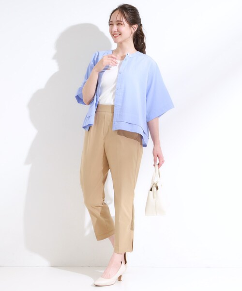 DRESKIP（ドレスキップ）の「【S-LL/ひんやり】きれいめにもカジュアルにも サブリナパンツ（その他パンツ・レディース・オフホワイト/ブラック/ベージュ・04/03/02/01）」の14枚目の写真